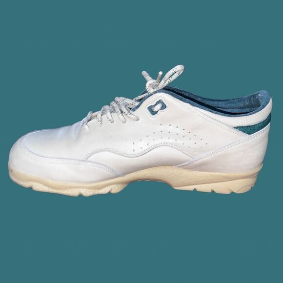 Extremely Rare Vintage Leather Redwing for Women Tan/Green Sneakers Size 10 B - Picture 5 of 6